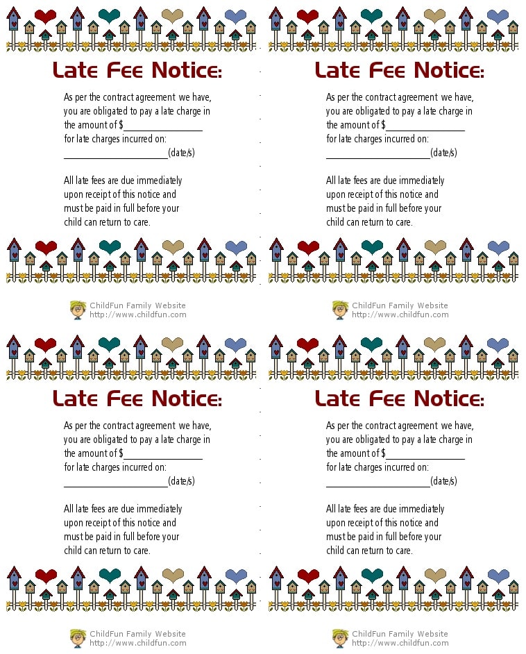 Late Fee Policy Template Late Fee Policy Template