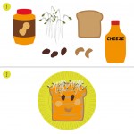 health activities kindergarten Happy Face Sandwiches Activity
