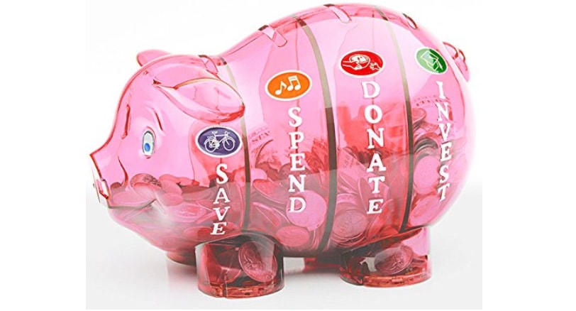 This piggy bank also teaches you to invest.