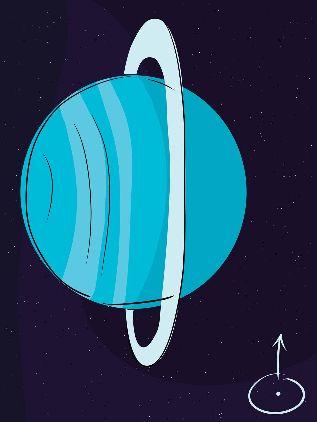 Стилизованные Планета Уран